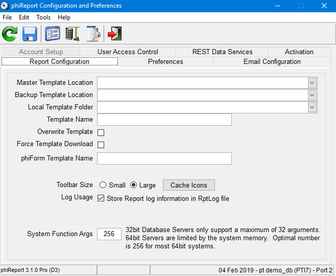 Report Configuration